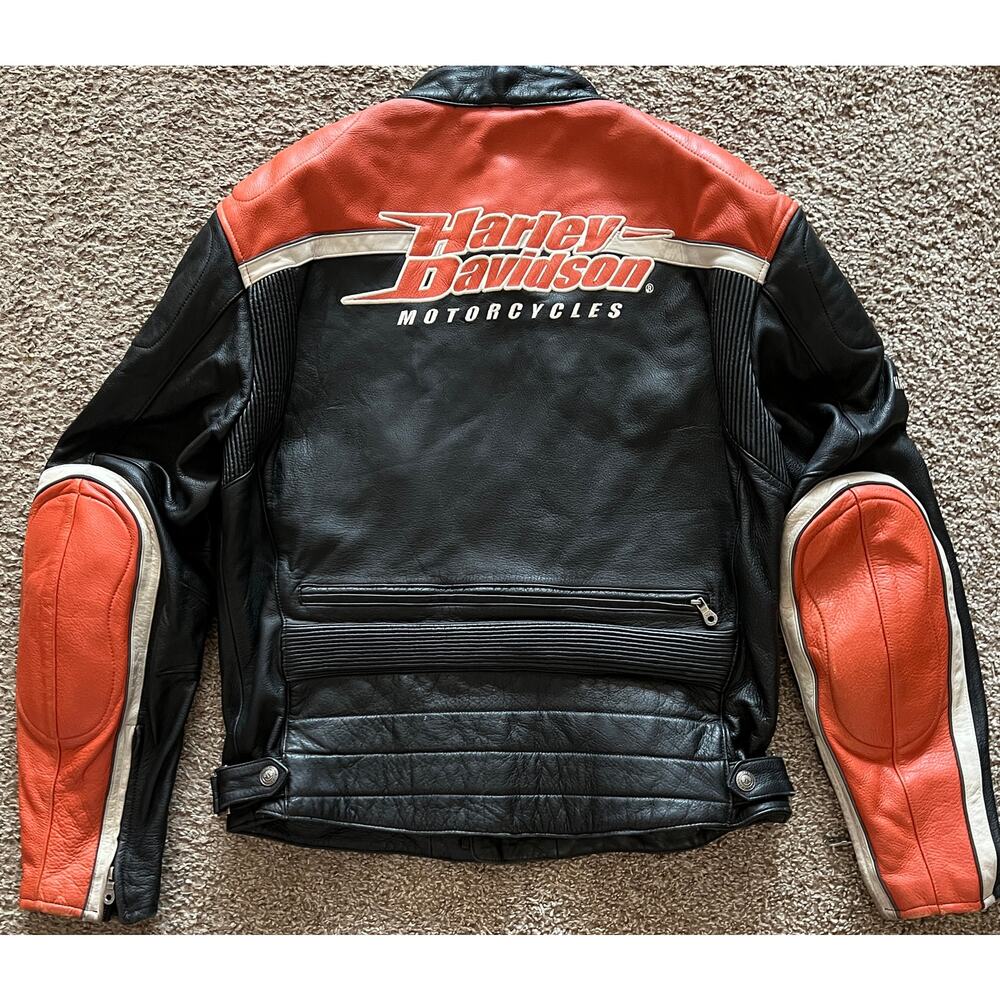 Harley-Davidson Leather Cafe Racer Limited Edition Motorcycle Jacket SZ 2XL USED - Picture 2 of 15